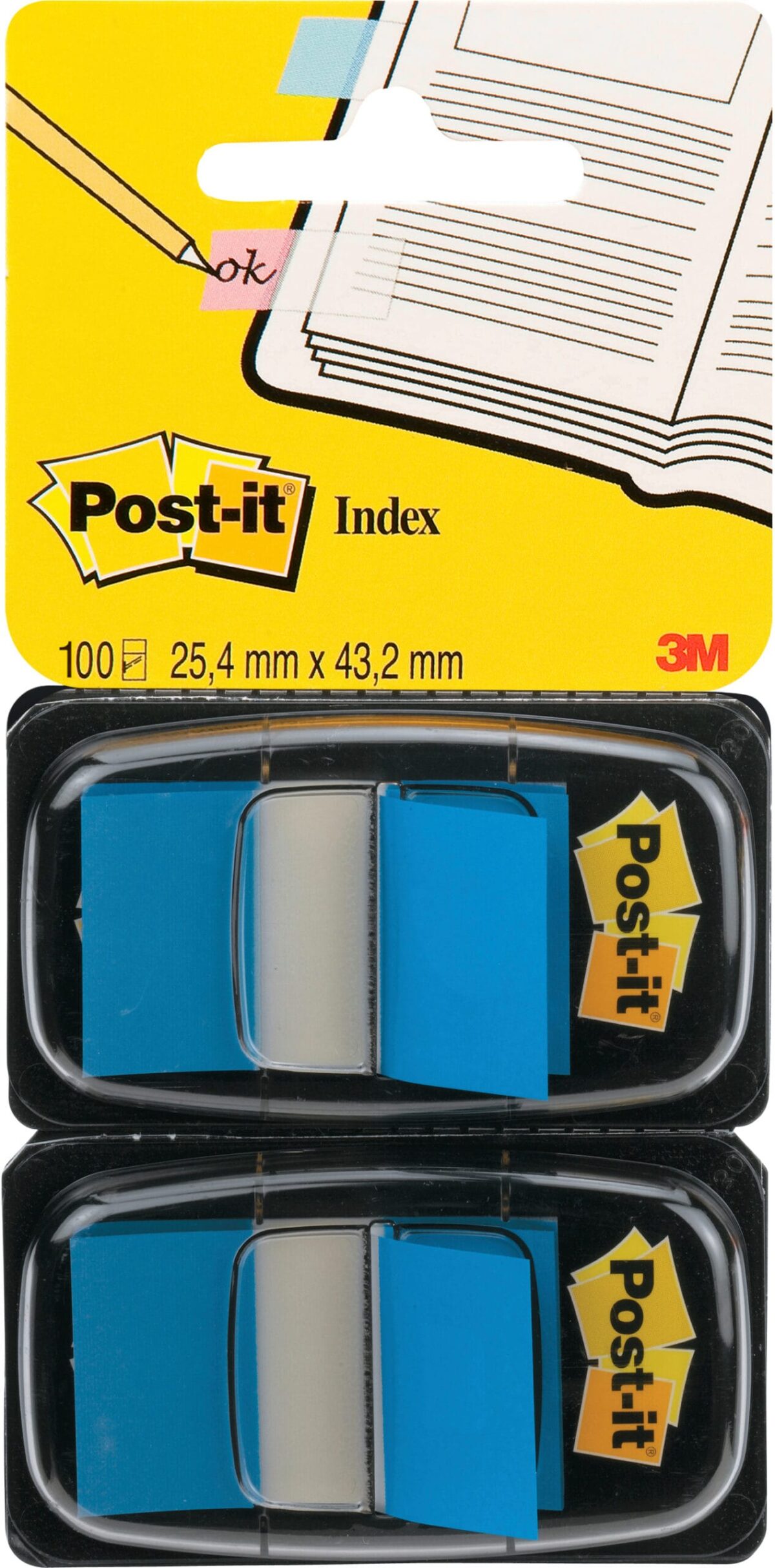 POST-IT Index 2er Set 25,4x43,2mm 680-B2 blau 2x50 Stück – Hochwertig & günstig bei ShopDeca
