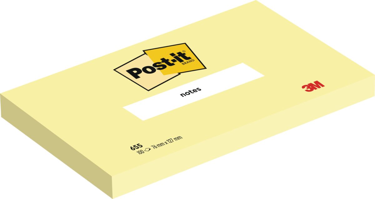 POST-IT Block 76x127mm 6830CYW10 gelb/100 Blatt – Hochwertig & günstig bei ShopDeca