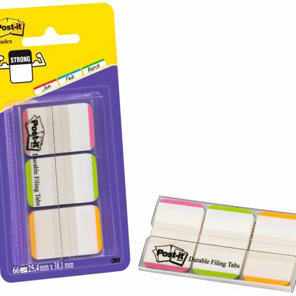 POST-IT Index STRONG Disp. 25,4x38mm 686L-PGO lila,grün,orange 3 Stück