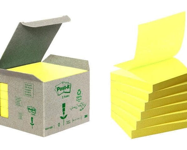 POST-IT Recycling Z-Notes 76x76mm R330-1B pastellgelb 6 Stück