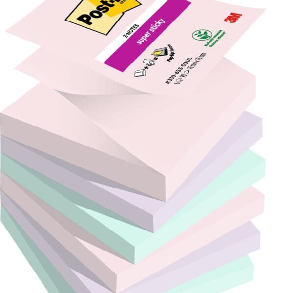 POST-IT Super Sticky Z-Notes 76x76mm R330-6SS-Soul Soul 3 Farben 6 x 90 Blatt