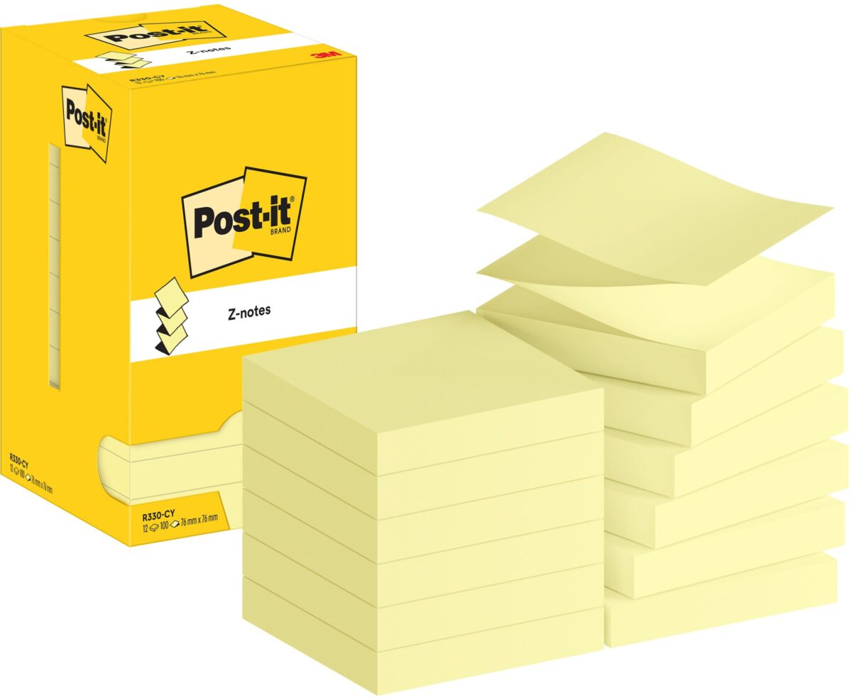 POST-IT Z-Notes 76x76mm R330 CY gelb 12x100 Blatt – Hochwertig & günstig bei ShopDeca