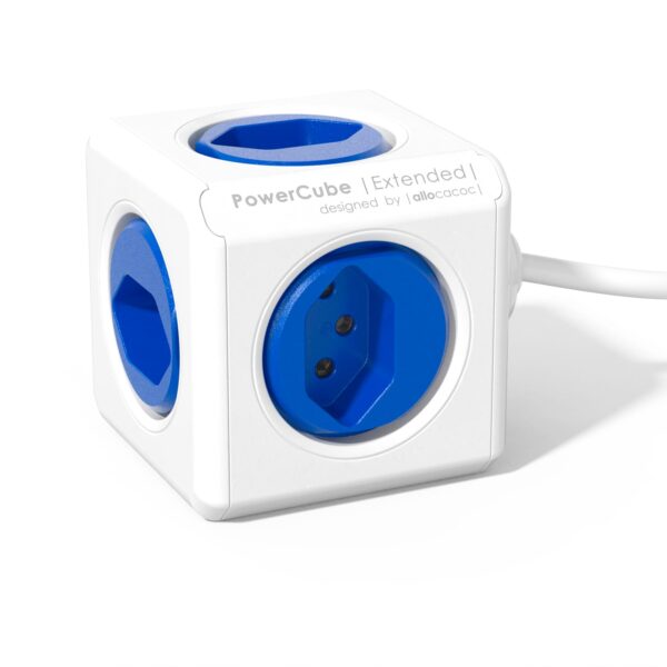 POWERCUBE Socket extend blue 66.7790BL 5xT.13,1.5m cable