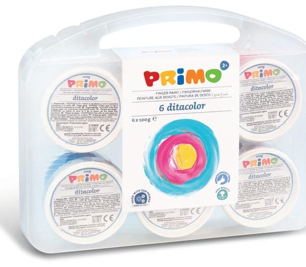 PRIMO Fingermalfarbe 6x100g 3542 ass.