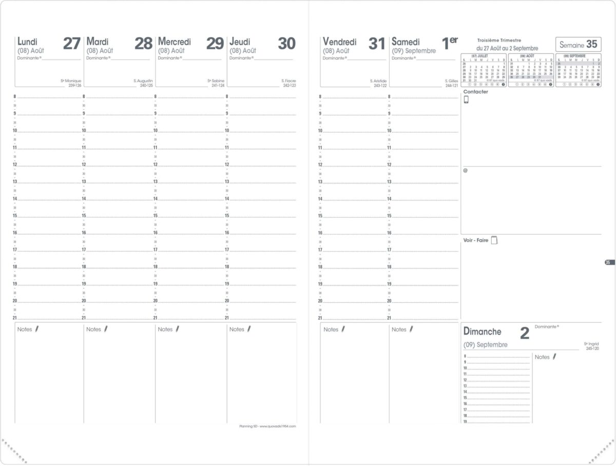QUO-VADIS Planning recharg 25/26 282004Q 1W/2S 16M FR 18x24cm – Hochwertig & günstig bei ShopDeca