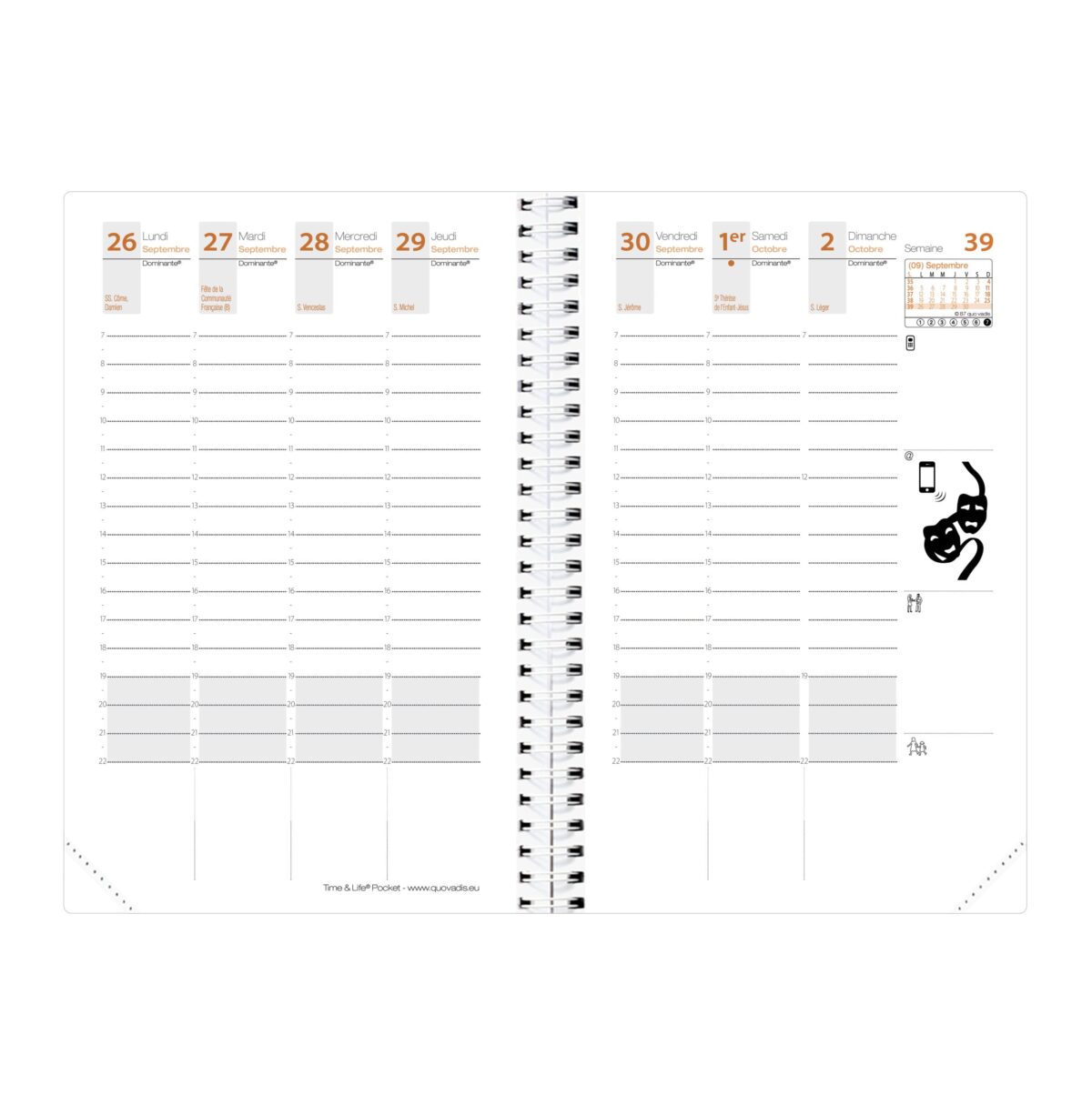 QUO-VADIS Agenda Time&Life Pock. 2025 539068Q 1W/2S Ersatzkal. FR 10x15cm – Hochwertig & günstig bei ShopDeca