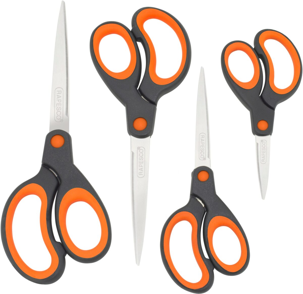 RAPESCO Schere Soft-Grip 1577 4 Stück orange – Hochwertig & günstig bei ShopDeca