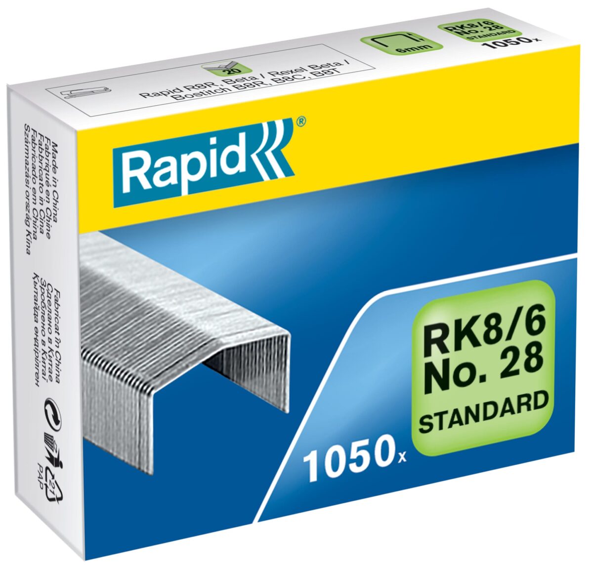 RAPID Heftklammern RK8/6 24873600 verzinkt 1050 Stück – Hochwertig & günstig bei ShopDeca