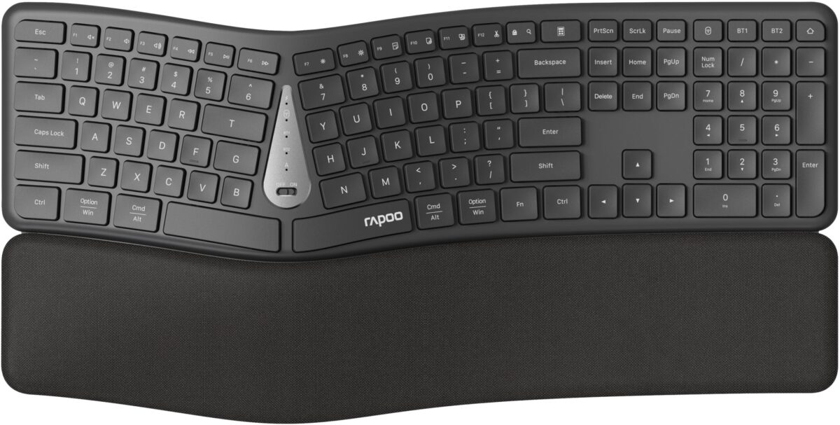 RAPOO E8810M Ergonomic Keyboard 13125 Wireless, Grey – Hochwertig & günstig bei ShopDeca