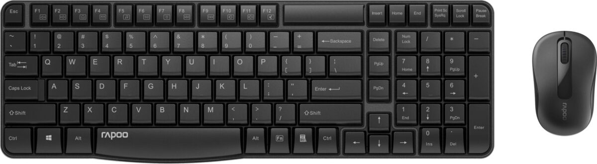 RAPOO X1800S Wireless Deskset 18534 black w/ Optical Mouse – Hochwertig & günstig bei ShopDeca