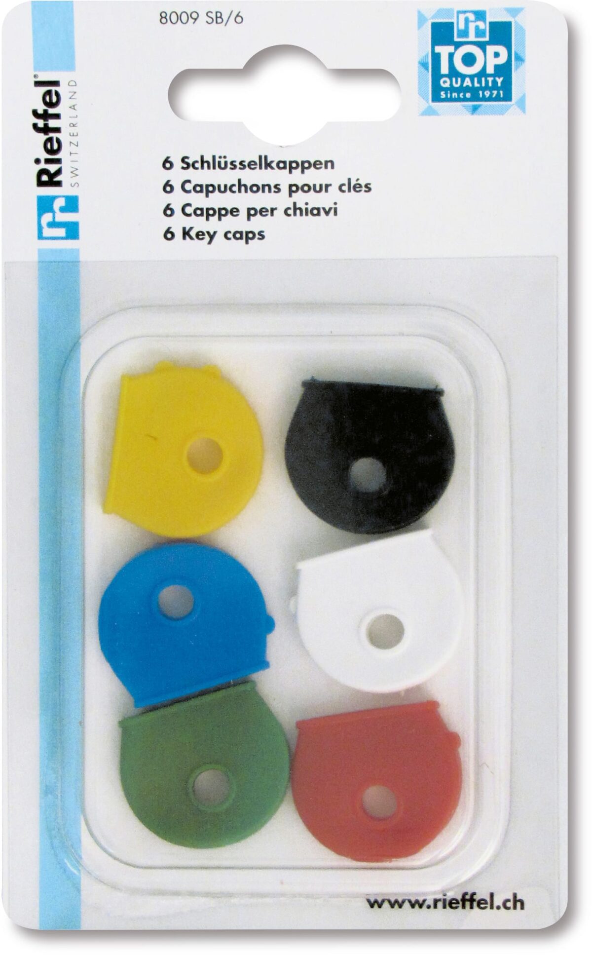 RIEFFEL SWITZERLAND Schlüsselkappen 8009 SB/6 ass. 6 Stück – Hochwertig & günstig bei ShopDeca