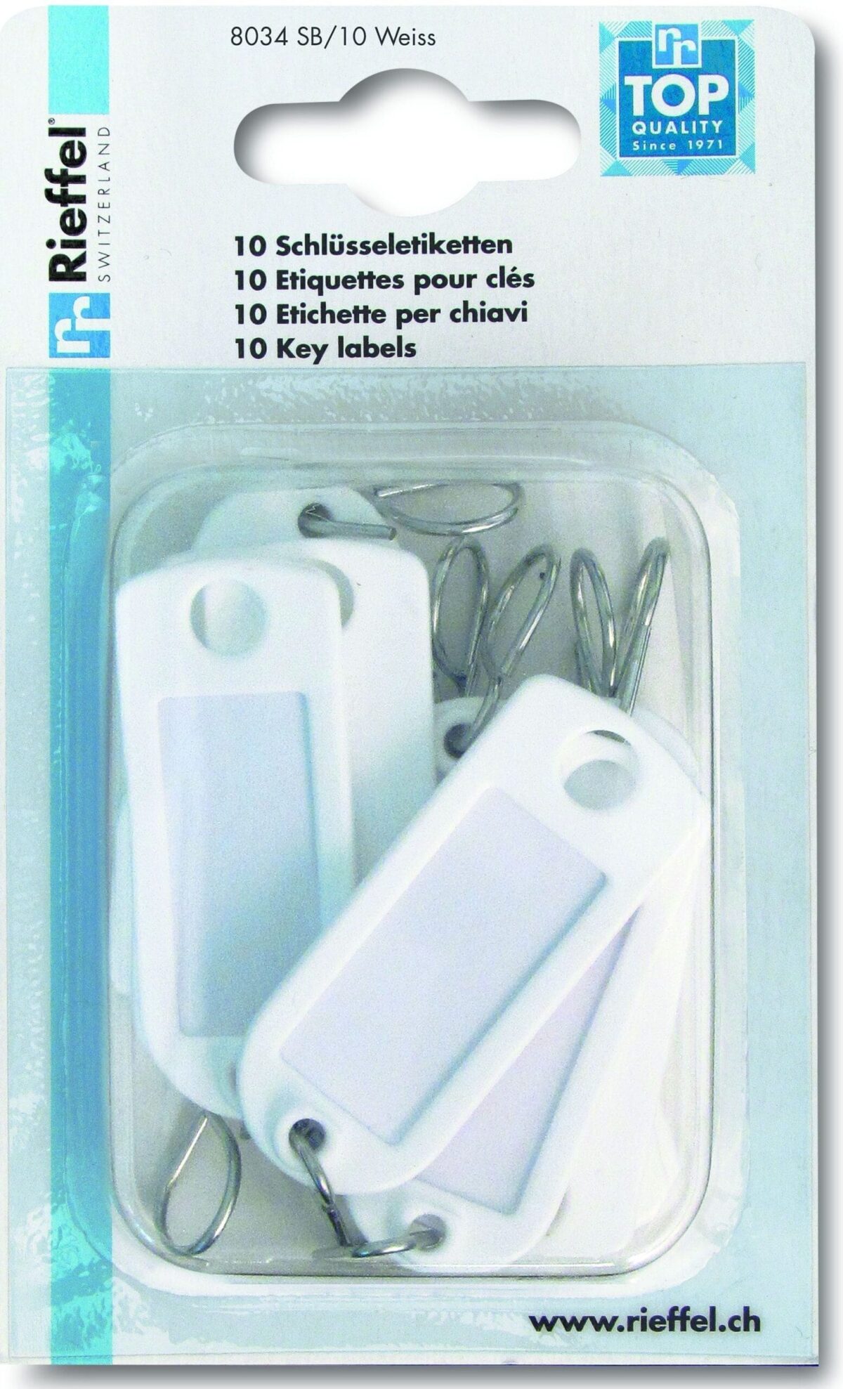 RIEFFEL SWITZERLAND Schlüsselanhänger weiss 8034 SB/10 WEISS 10 Stück – Hochwertig & günstig bei ShopDeca