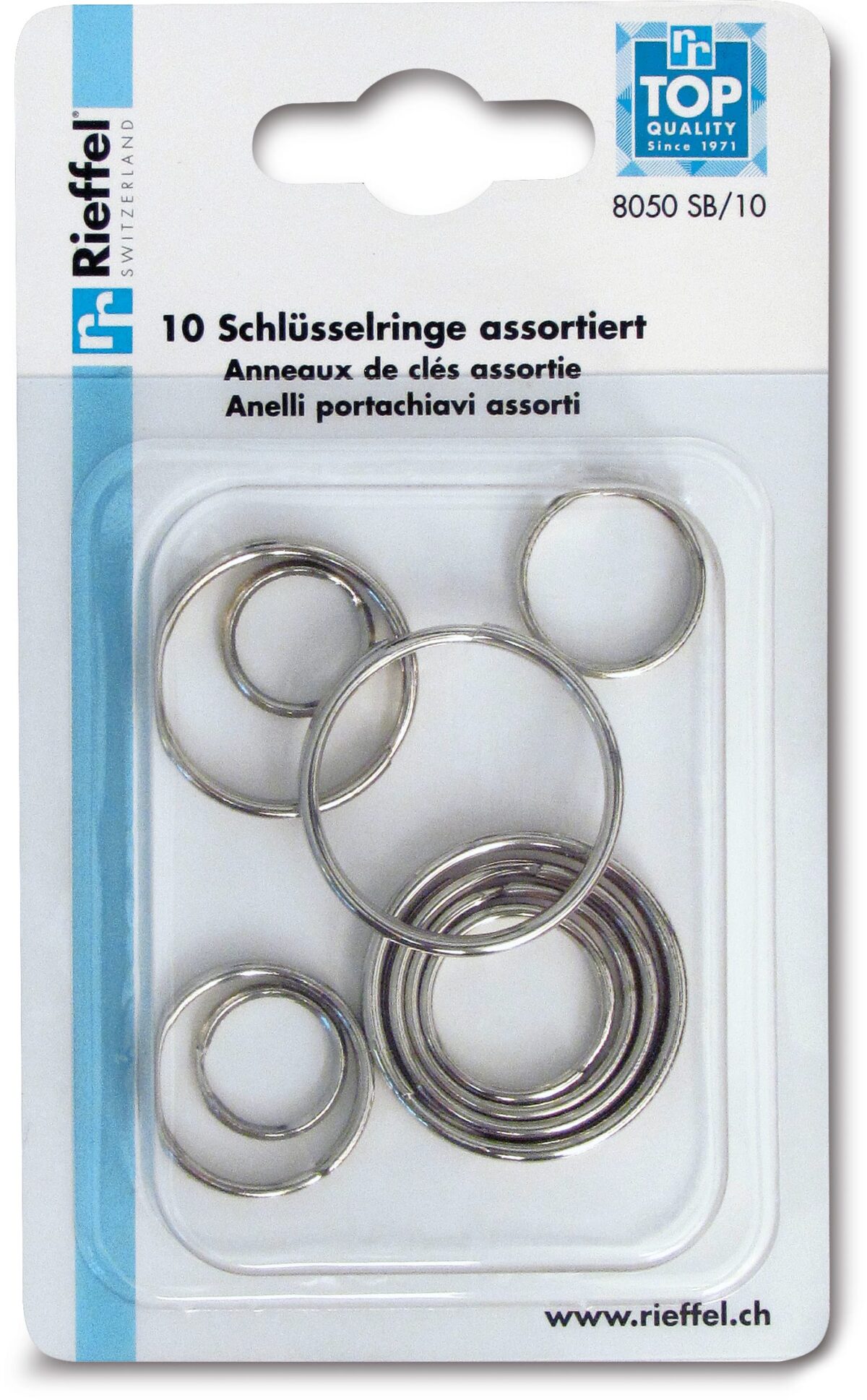 RIEFFEL SWITZERLAND Schlüsselringe 8050 SB/10 ASS. ass. 10 Stück – Hochwertig & günstig bei ShopDeca