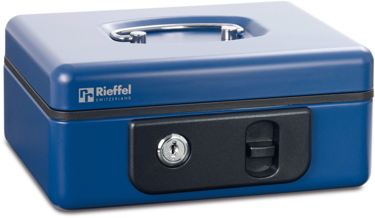 RIEFFEL SWITZERLAND Geldkassette DeLuxe 3 DELUXE 3 BLAU 23x18,5x8cm blau – Hochwertig & günstig bei ShopDeca