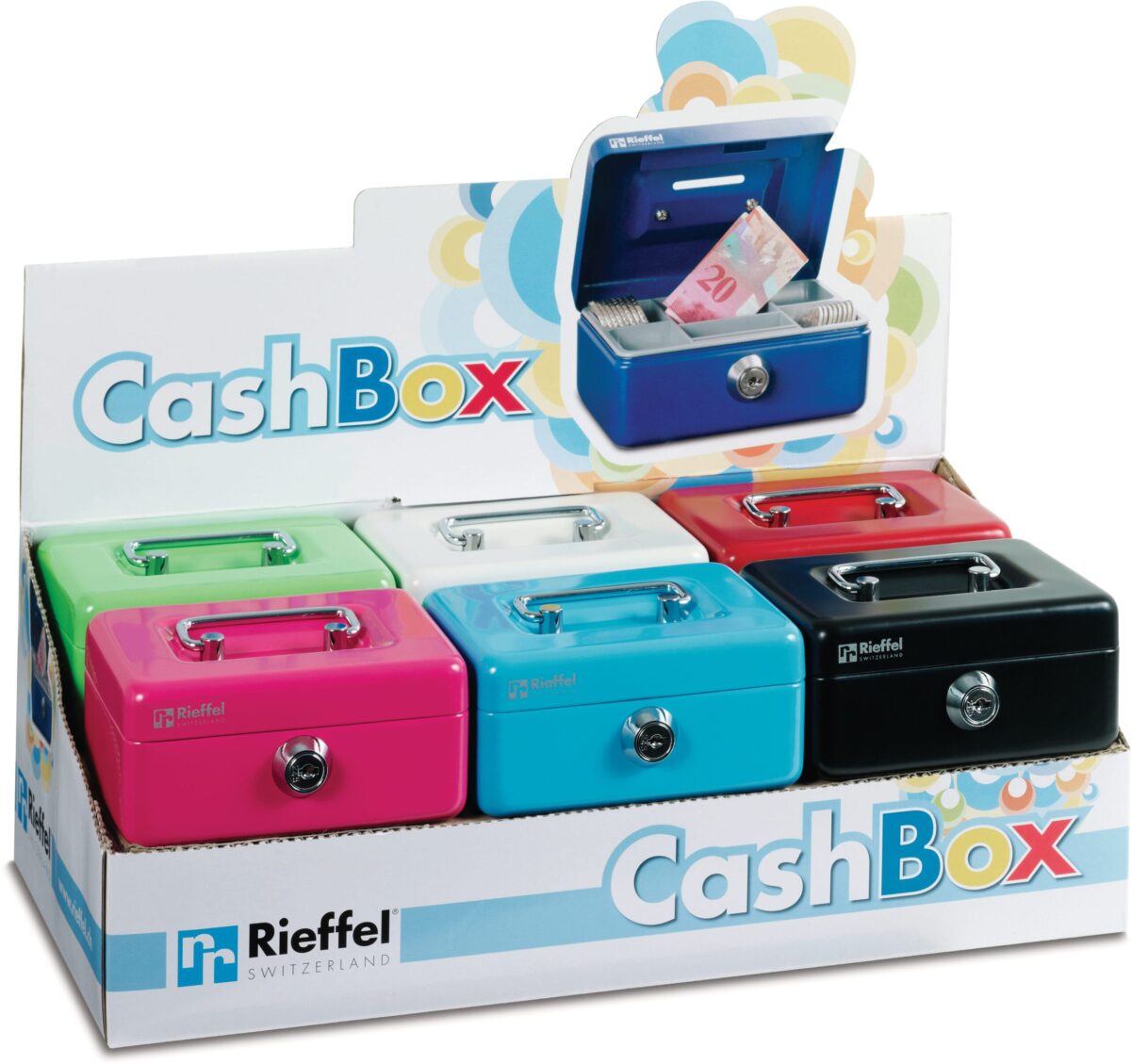 RIEFFEL SWITZERLAND Geldkassette KIKA KIKA STV/12 12,5x9,5x6cm farbig ass. – Hochwertig & günstig bei ShopDeca