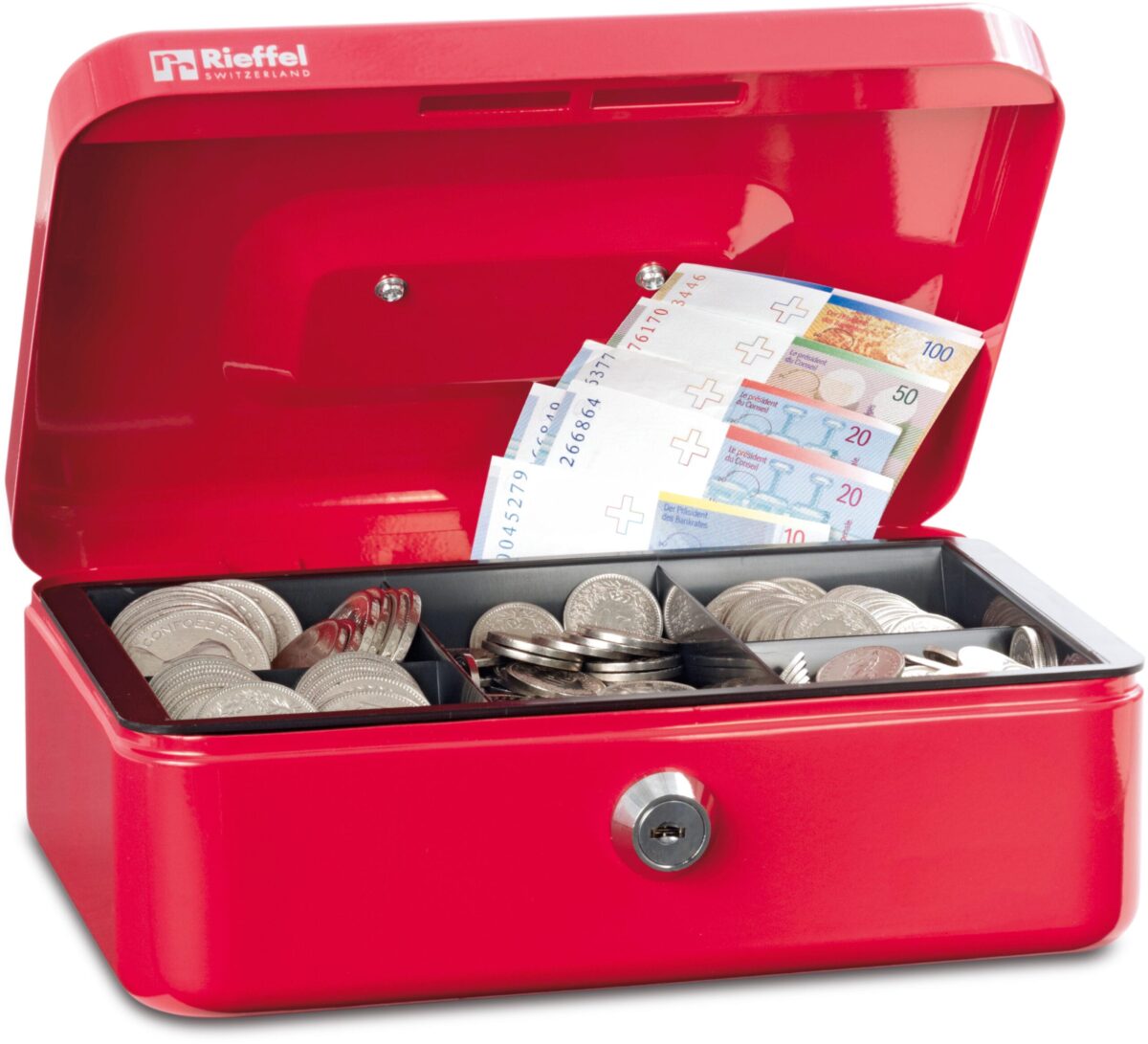 RIEFFEL SWITZERLAND Geldkassette Valorit VT-GK 1 ROT 7x15,3x12cm rot – Hochwertig & günstig bei ShopDeca
