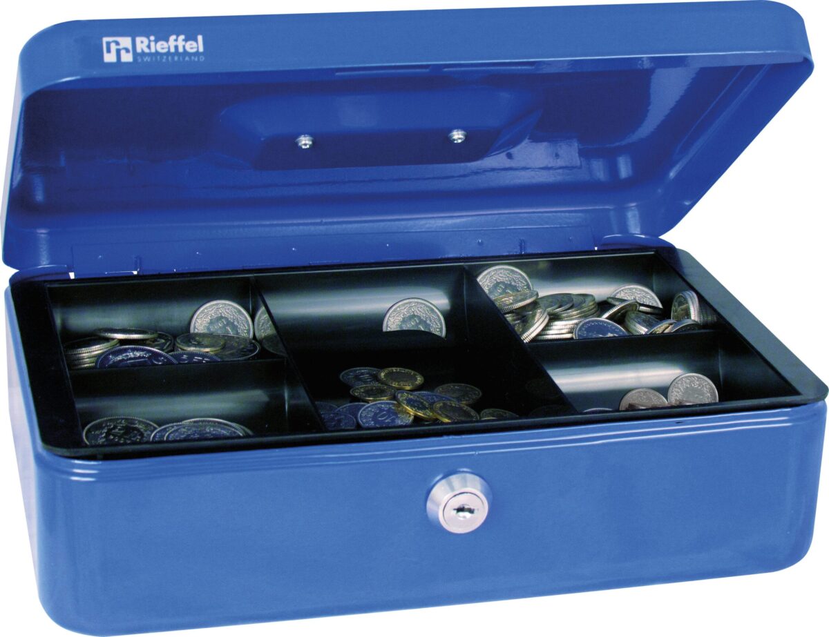 RIEFFEL SWITZERLAND Geldkassette Valorit VT-GK 4 BLAU 10x30x21,7cm blau – Hochwertig & günstig bei ShopDeca