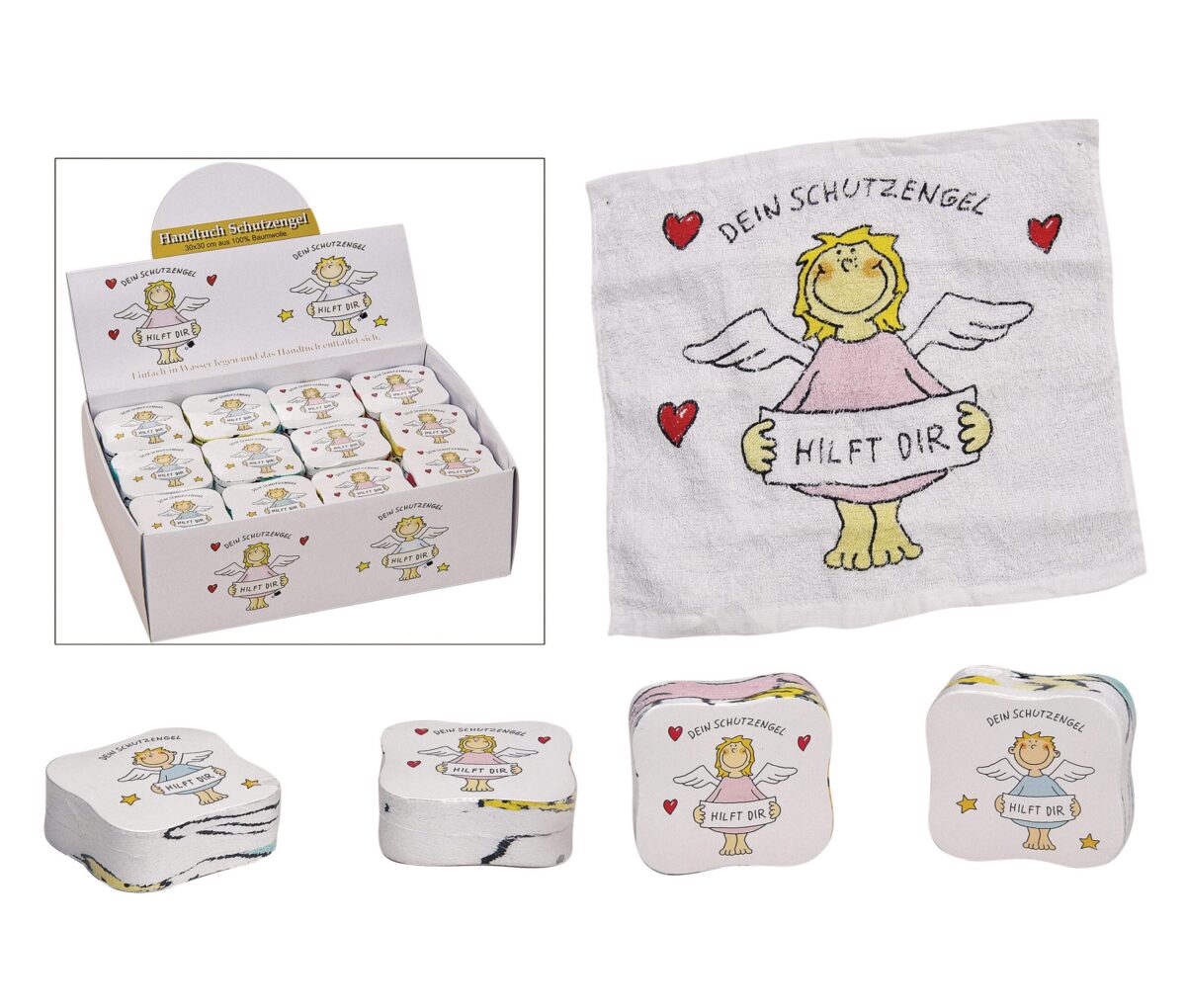 ROOST Handtuch magisch 30x30cm 10016919 Engel 2 ass. – Hochwertig & günstig bei ShopDeca