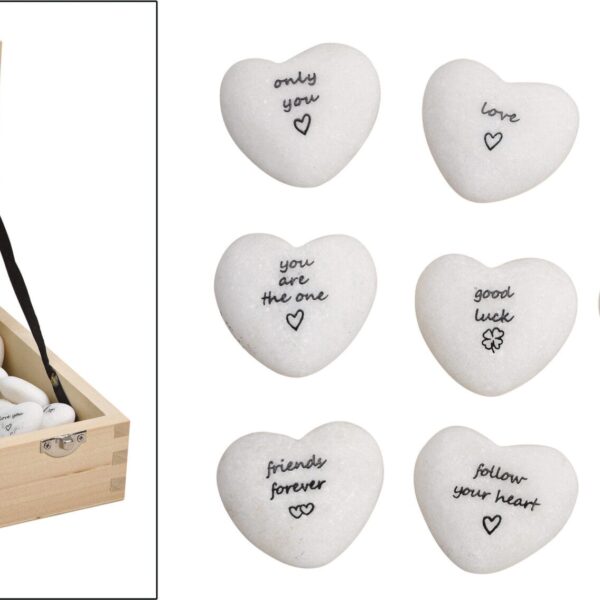 ROOST Marmorherz mit Spruch 10029600 weiss, ass.