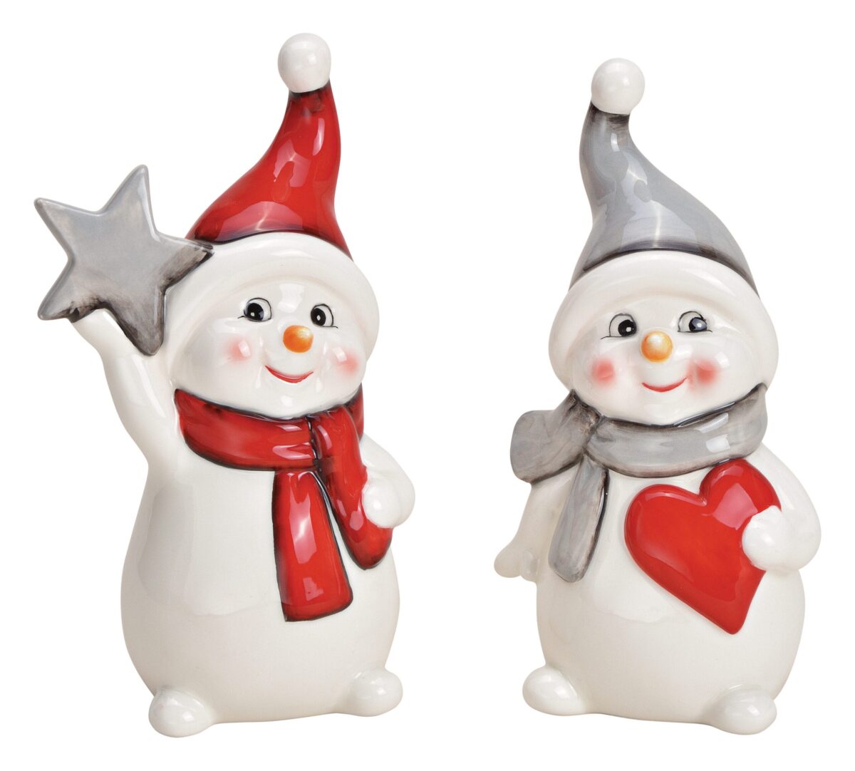 ROOST Schneemann aus Keramik 10030552 weiss, 2 ass. 9x18x7cm – Hochwertig & günstig bei ShopDeca
