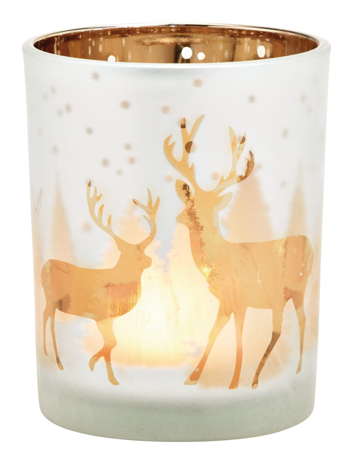 ROOST Windlicht Hirsch 10032924 weiss, gold 10x12x10cm – Hochwertig & günstig bei ShopDeca