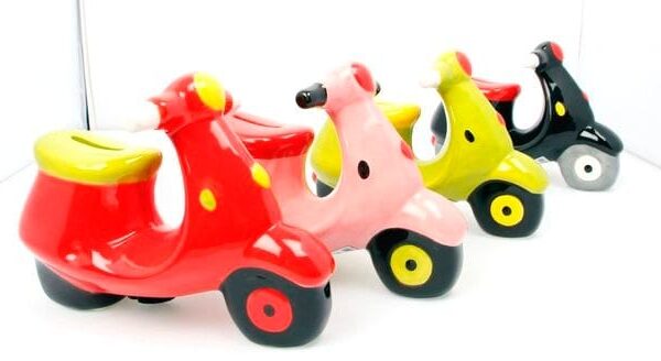 ROOST Sparkasse Vespa 123856 4 Farben 18x9x12cm