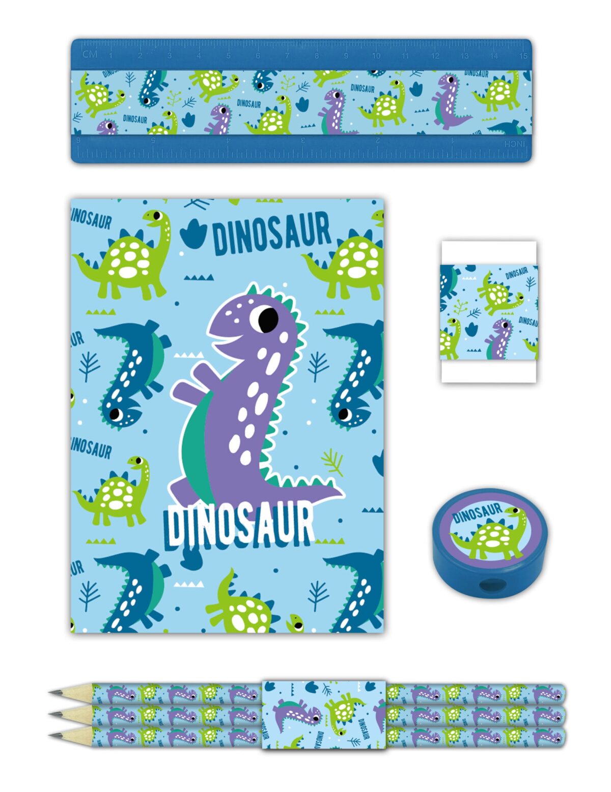 ROOST Schreibset 404557 Dinosaurier, 7-teilig – Hochwertig & günstig bei ShopDeca