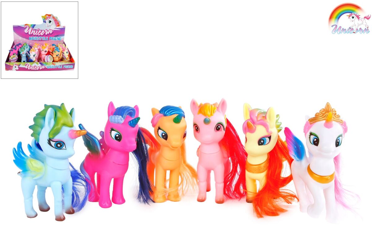ROOST Einhorn Figur mit Haaren 640117 Drehbarem Kopf ass.13cm – Hochwertig & günstig bei ShopDeca
