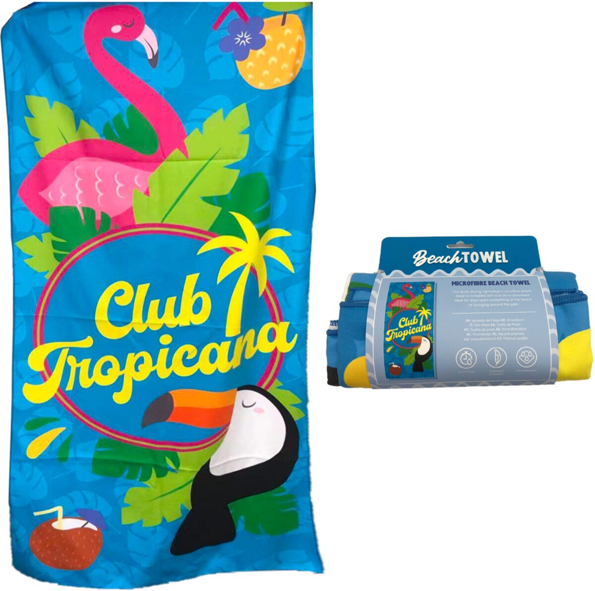 ROOST Badetuch 80x180cm BTOW01 Flamingo Club – Hochwertig & günstig bei ShopDeca