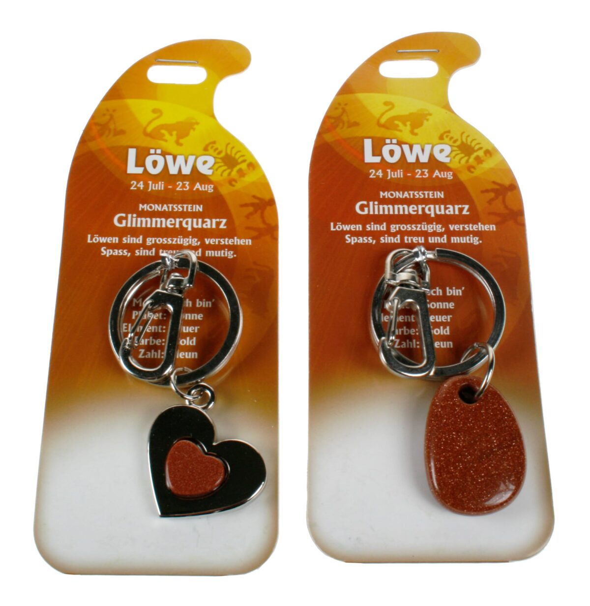 ROOST Schlüsselanhänger Löwe G265 Glimmerquarz 2 Motive ass. – Hochwertig & günstig bei ShopDeca