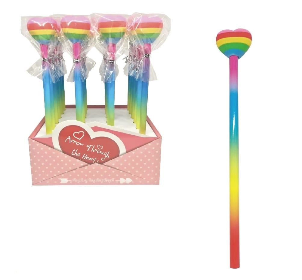 ROOST-RET-1051-7612532059772 ROOST Bleistift mit Radierer RET-1051 Herz – Hochwertig & günstig bei ShopDeca