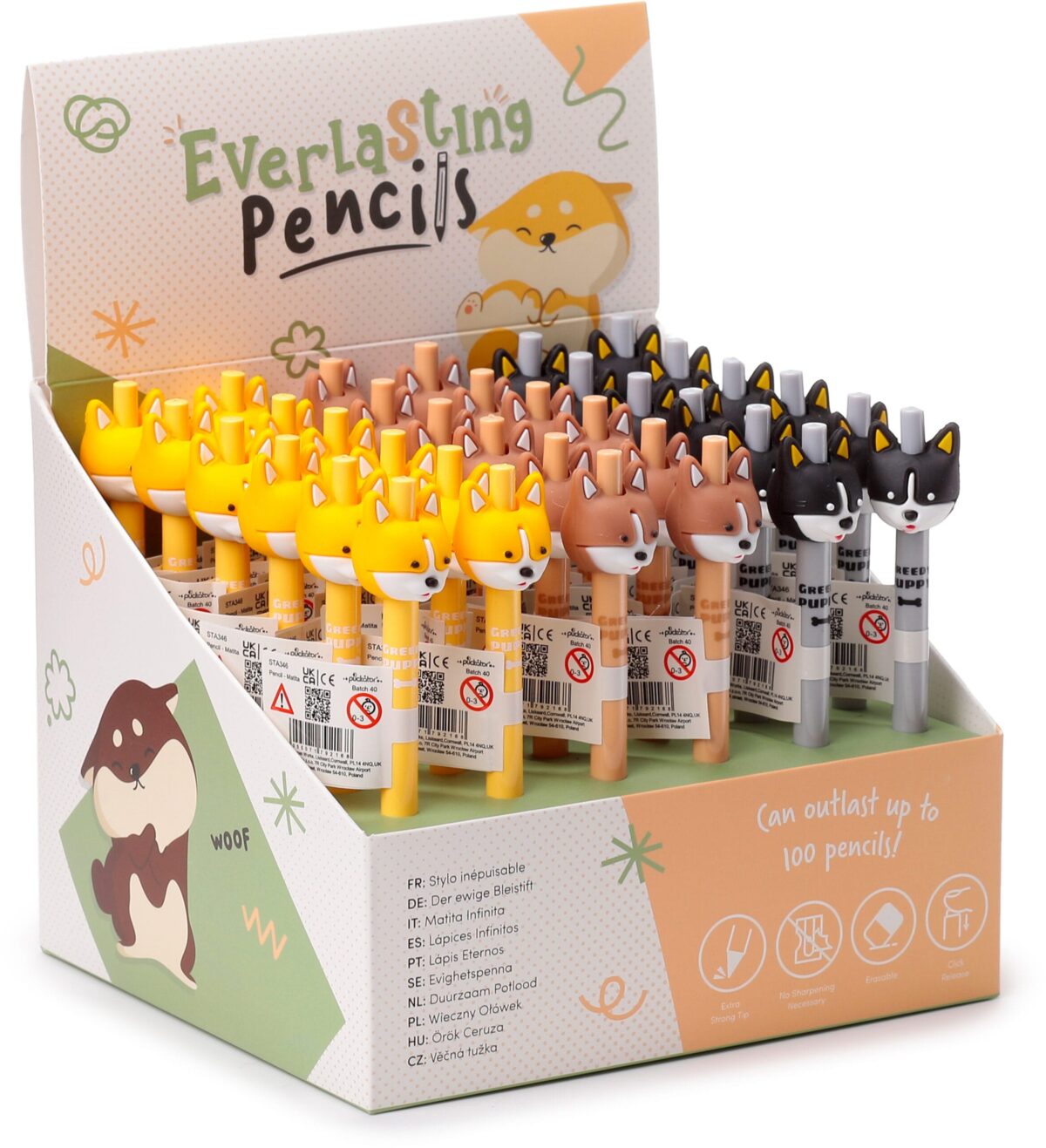 ROOST Bleistift niedlicher Hund STA346 4 assortiert – Hochwertig & günstig bei ShopDeca