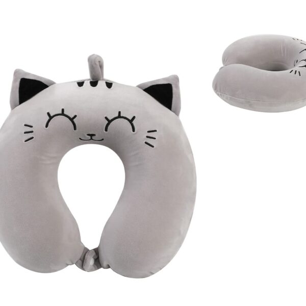 ROOST Reisekissen 30x30x10cm XL2184C Cat grey