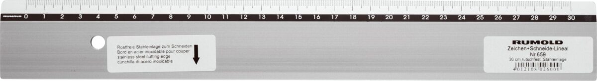 RUMOLD Zeichen-Schneidelineal 30cm 659/30 Alu – Hochwertig & günstig bei ShopDeca