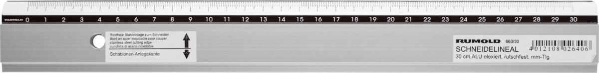 RUMOLD Zeichen-Schneidelineal 30cm 663/30 Alu – Hochwertig & günstig bei ShopDeca
