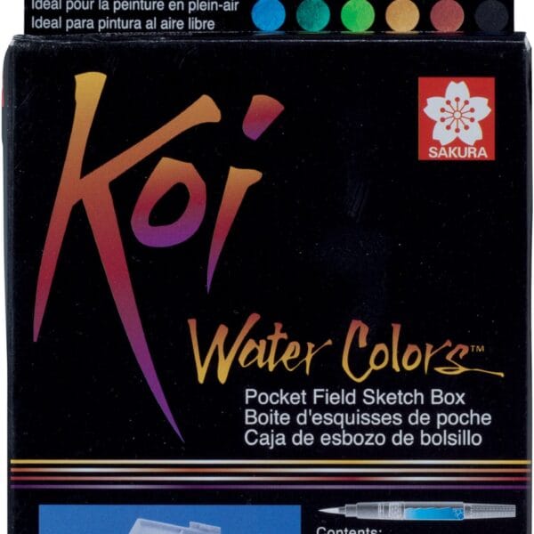 SAKURA Aquarellfarbe Koi Pocket Field XNCW12H Sketchbox 12 Farben