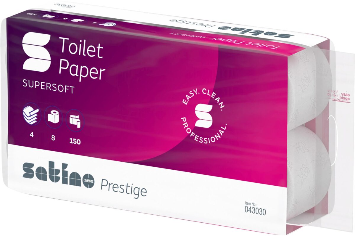 SATINO Toilettenpapier Prestige 2078393 4-lagig, 8 Rollen, hochweiss – Hochwertig & günstig bei ShopDeca