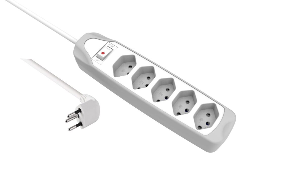SCHOENENBERGER Steckdosenleiste 1.5m 85.200.GY Fix-Line silicone 5xT13 weiss – Hochwertig & günstig bei ShopDeca