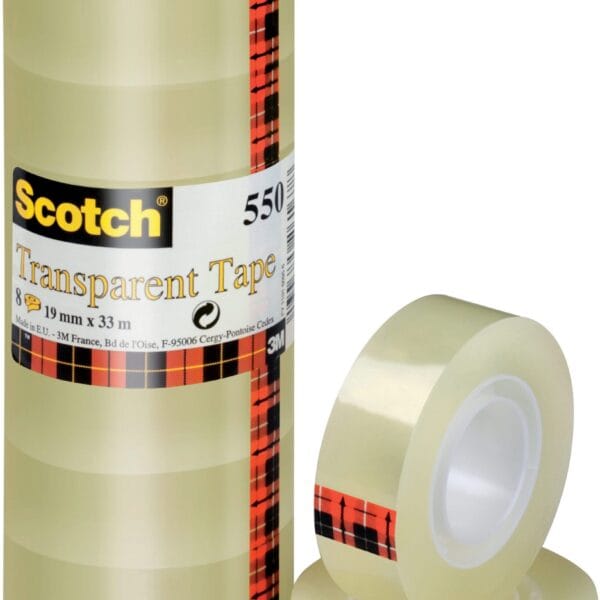 SCOTCH Klebeband 550 5501933K-8 19mmx33m transp. 8 Stück