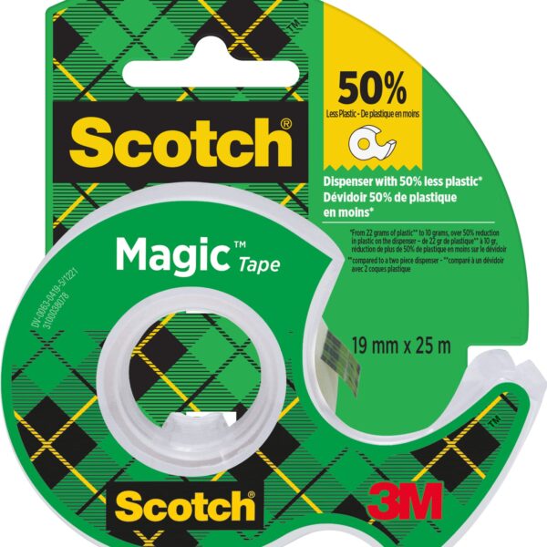 SCOTCH Magic Tape 19mmx25m 8-1925D transparent, auf Abroller