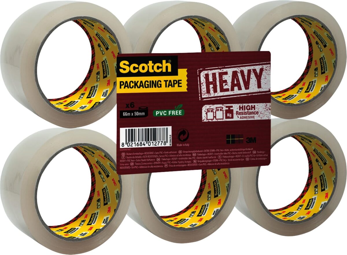 SCOTCH Verpackungsband 50mmx66m HV.5066.F6.T. Heavy, transp. 6 Rollen – Hochwertig & günstig bei ShopDeca