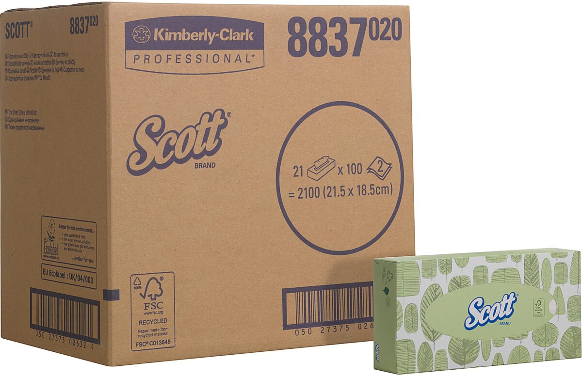 SCOTT Kosmetiktücher 08837020 weiss, 2-lagig 100 Blatt – Hochwertig & günstig bei ShopDeca