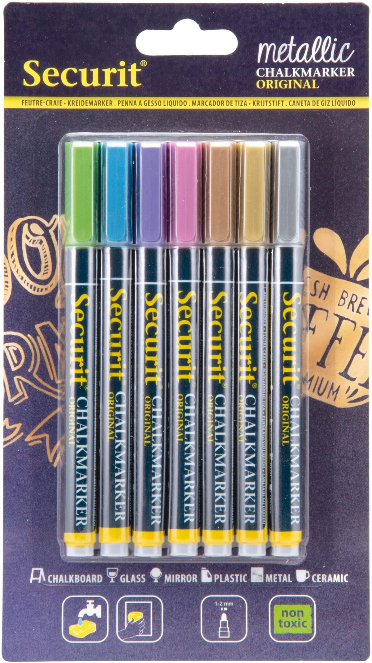 SECURIT Kreidestift 1-2mm BL-SMA100-V7-MT metallic, 7 Stück – Hochwertig & günstig bei ShopDeca