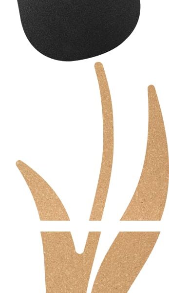 SECURIT Kreidetafel Tulip FB-CB-TULIP schwarz 28x15x1.5cm