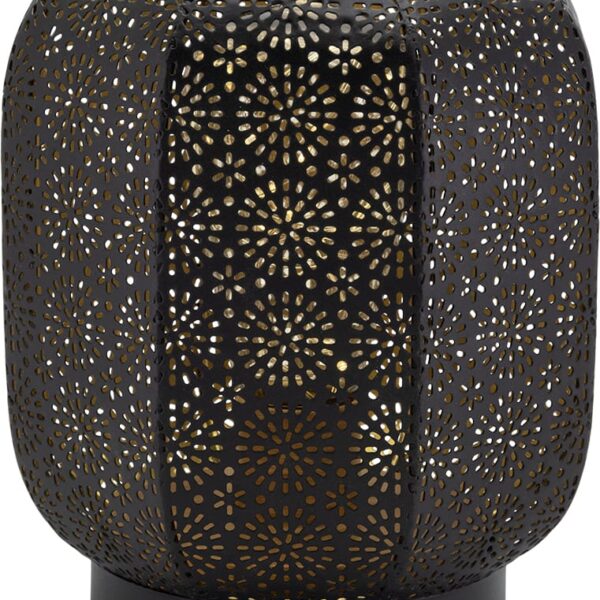 SECURIT Dekoleuchte MARRAKECH LP-MA-BL schwarz/gold, Akku, dimmbar