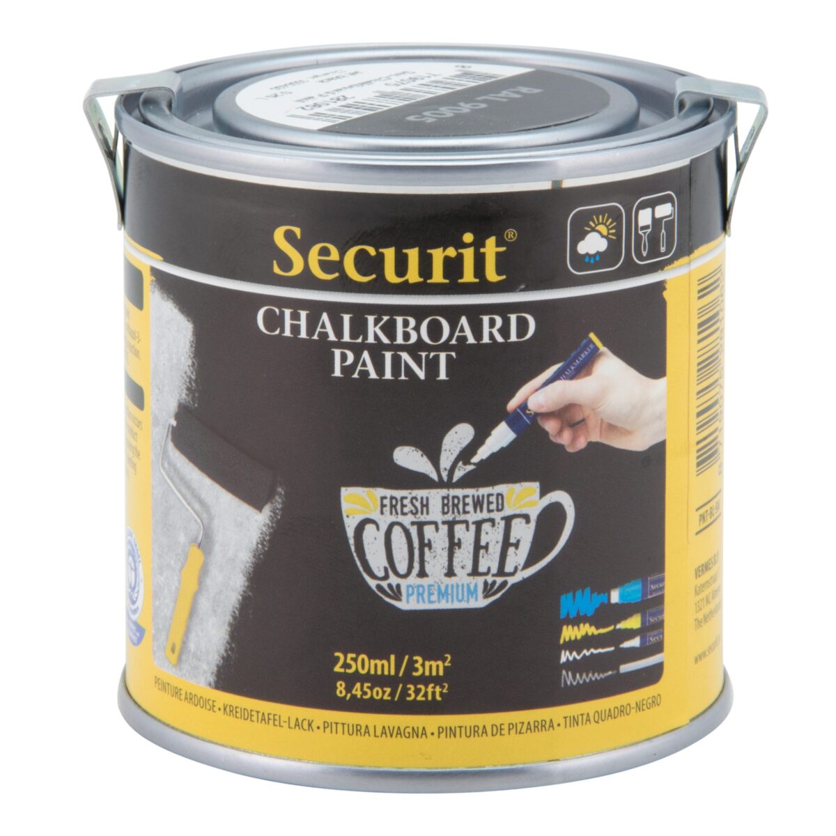 SECURIT Acryl-Kreidetafellack 250ml PNT-BL-SM schwarz – Hochwertig & günstig bei ShopDeca
