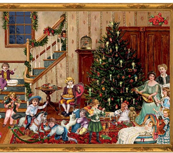 SELLMER Postkarten-Adventskalender 40776 Im Wohnzimmer A6