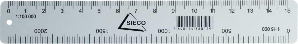 SIECO Kartenmassstab 15cm 116015 Alu – Hochwertig & günstig bei ShopDeca
