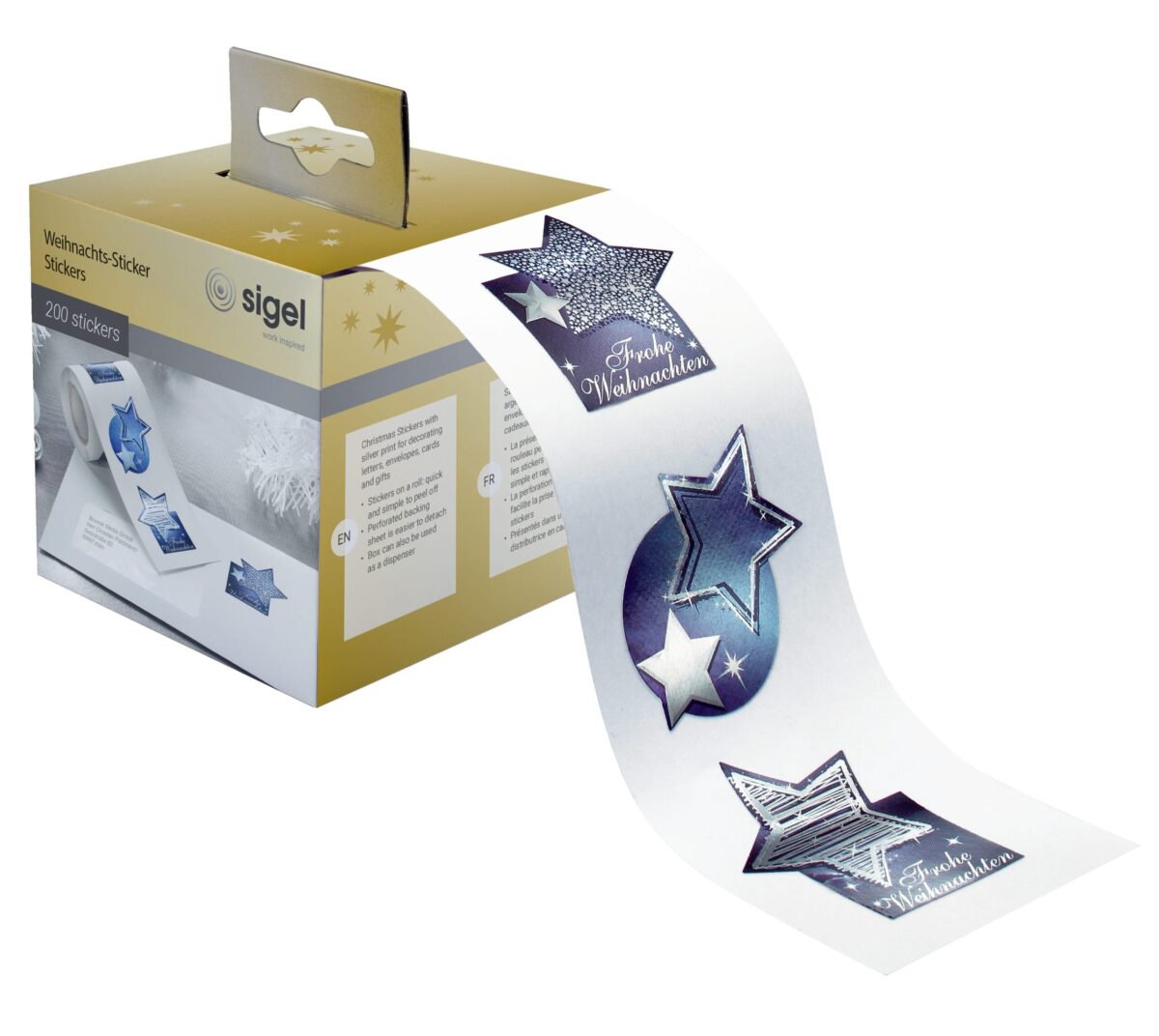 SIGEL Sticker 43x35mm CS115/W Weihnachten 200 Stück – Hochwertig & günstig bei ShopDeca