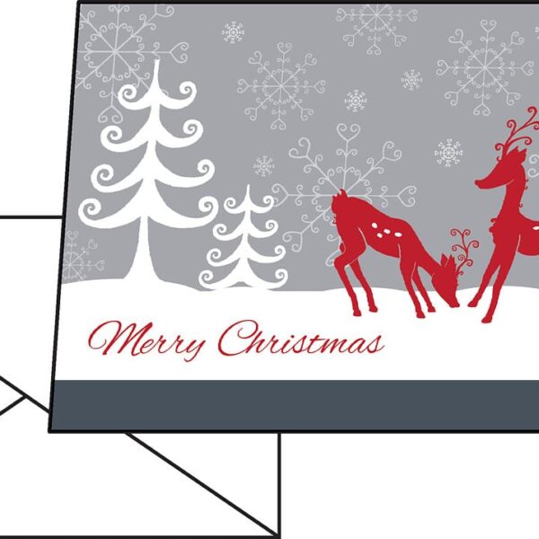 SIGEL Weihnachtskarten DS256 Red Deer 25 Stk.